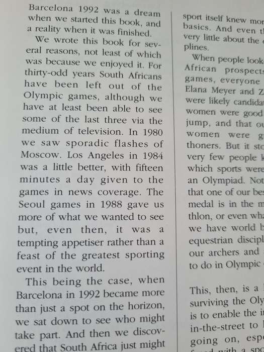 OLYMPIC DREAM THE SOUTH AFRICAN CONNECTION MARK LEACH GARY WILKINS  1992 BARCELONA sports athletics