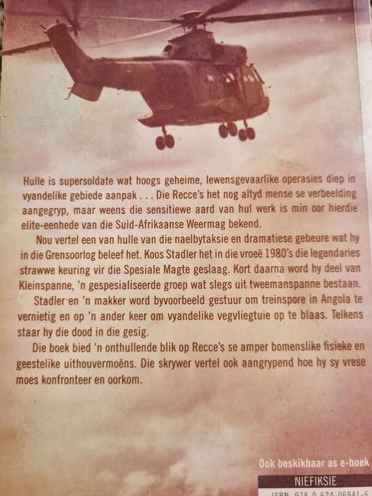 RECCE Kleinspan Operasies Agter Vyandelike Linies KOOS STADLER ( Suid Afrikaase Weermag