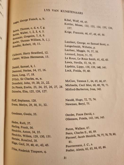 Exhibition Catalogue - Afrikaans only TENTOONSTELLING GEORGANISEE Suid Afrikaanse Kunsverenig 1948-9