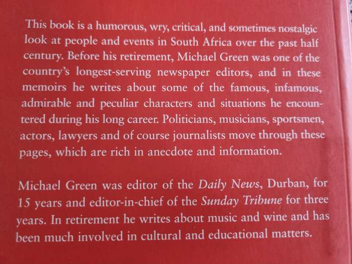 AROUND AND ABOUT Memoirs of a South African Newspaperman MICHAEL GREEN  (  journalism press