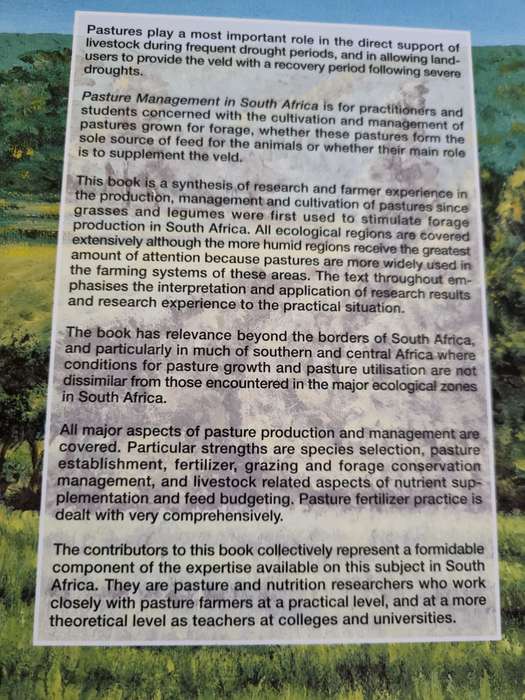 PASTURE MANAGEMENT IN SOUTH AFRICA Edited by NEIL TAINTON (  farming agriculture livestock grasses