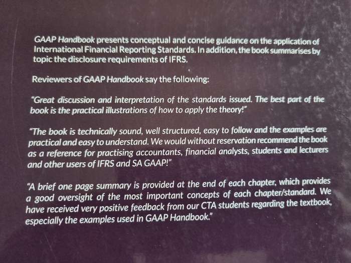GAAP HANDBOOK FINANCIAL ACCOUNTING & REPORTING PRACTICE W BADENHORST 2022 VOLUMES 1 & 2