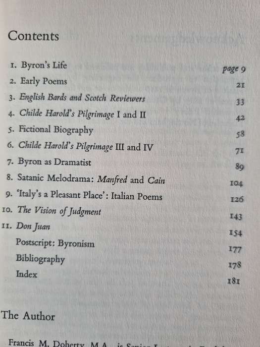 BYRON FRANCIS M DOHERTY Literature in Perspective