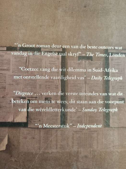 IN ONEER J M COETZEE Wenner van die Nobelprys vir Letterkunde