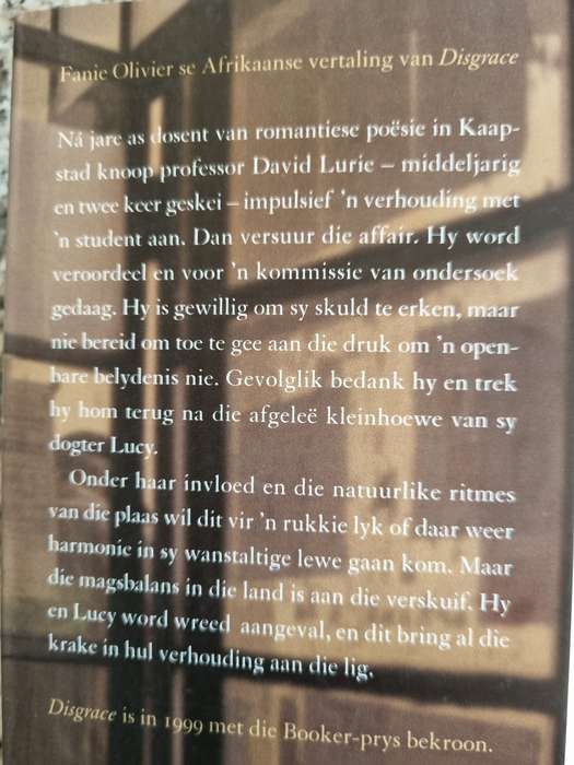 IN ONEER J M COETZEE Wenner van die Nobelprys vir Letterkunde