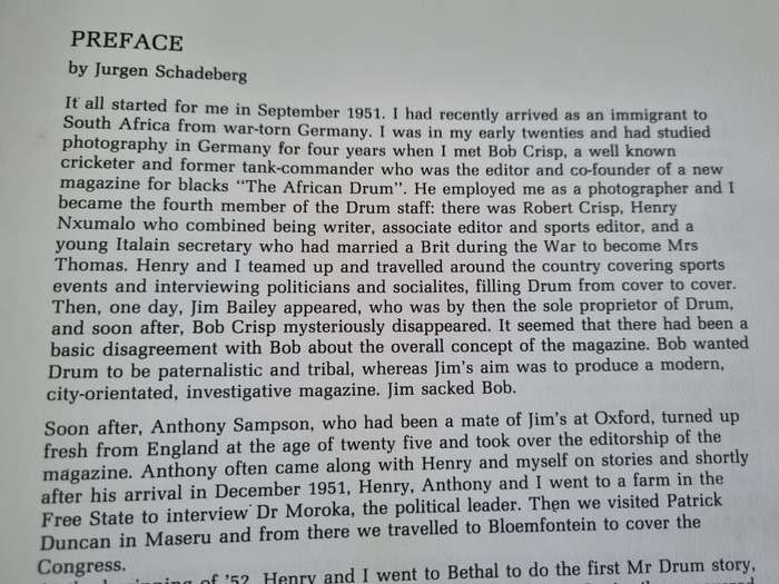 THE FINEST PHOTOS FROM THE OLD DRUM Editor  JURGEN SCHADEBERG 1987