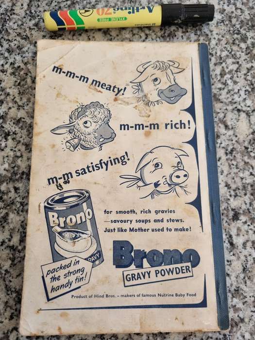 SILVER JUBILEE RECIPE BOOK Re issued 4th Ed 1953  Methodist Women's Auxiliary ( Natal District )
