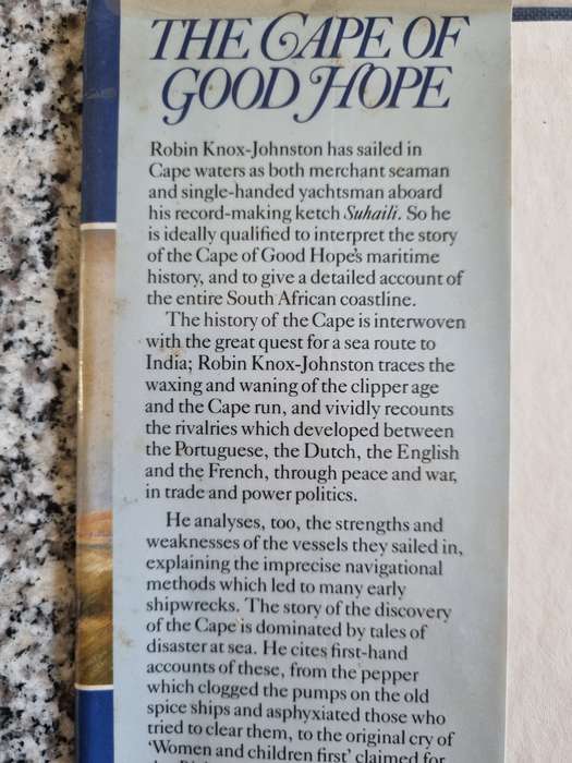 The Cape of Good Hope A Maritime History ROBIN KNOX JOHNSTON with Maps ( including shipwrecks )