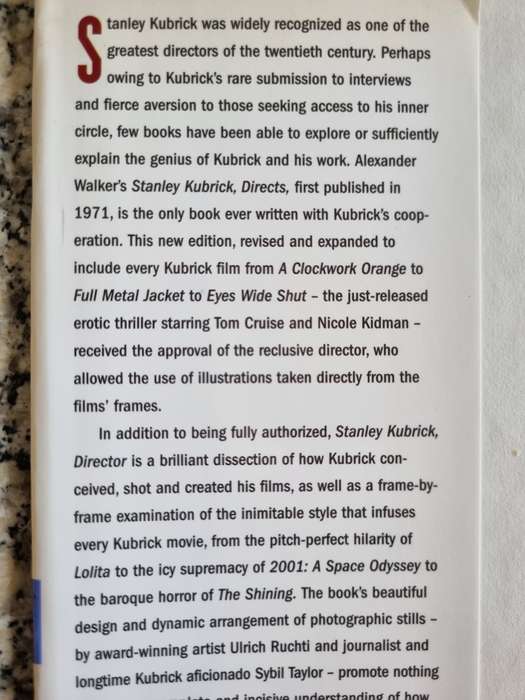 STANLEY KUBRICK DIRECTOR A Visual analysis Alexander Walker Sybil Taylor Ulrich Ruchti ( Film cinema
