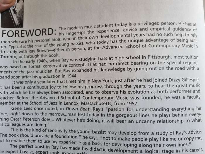 RAY BROWN's BASS METHOD Essential Scales Patterns & Exercises ( Music Legendary Jazz  Bassist  )