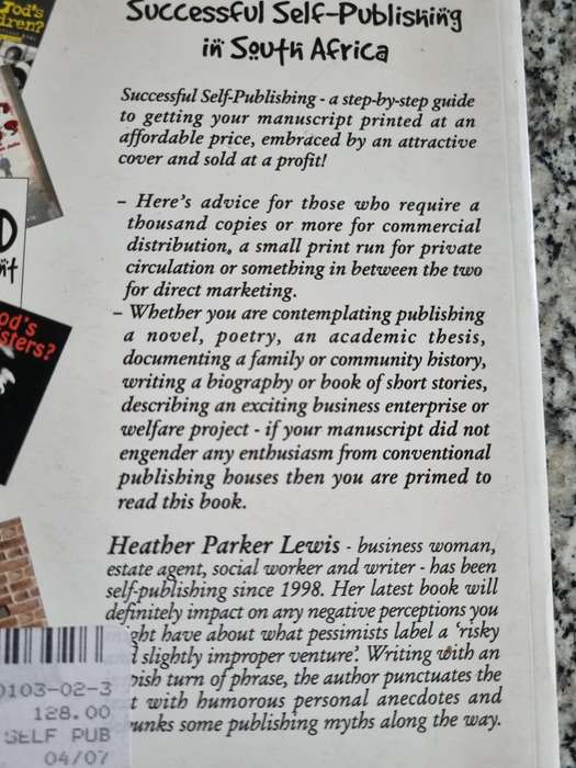 SUCCESSFUL SELF PUBLISHING in South Africa Revised Second Edition HEATHER PARKER LEWIS