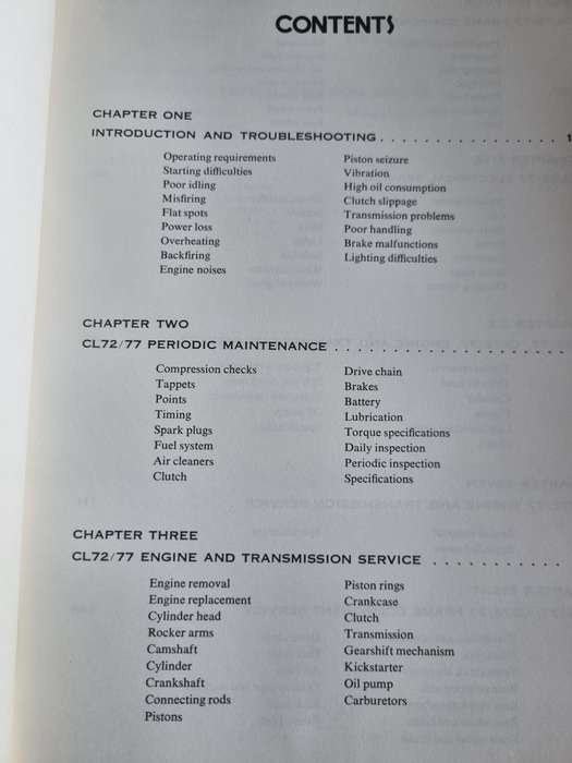 CLYMER HONDA SERVICE REPAIR HANDBOOK 250cc Twins All Years motorcycle