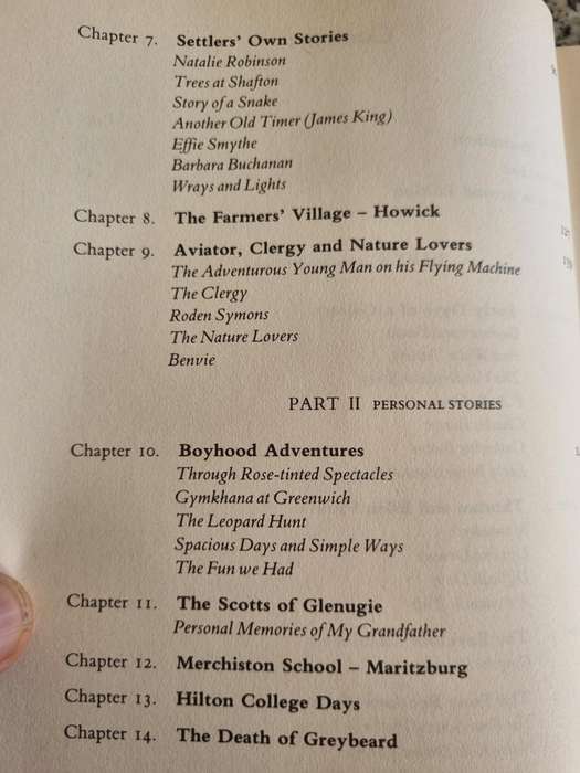 STORIES FROM THE KARKLOOF HILLS CHARLES SCOTT SHAW ( KwaZulu Natal Midlands  ) incl Hilton College