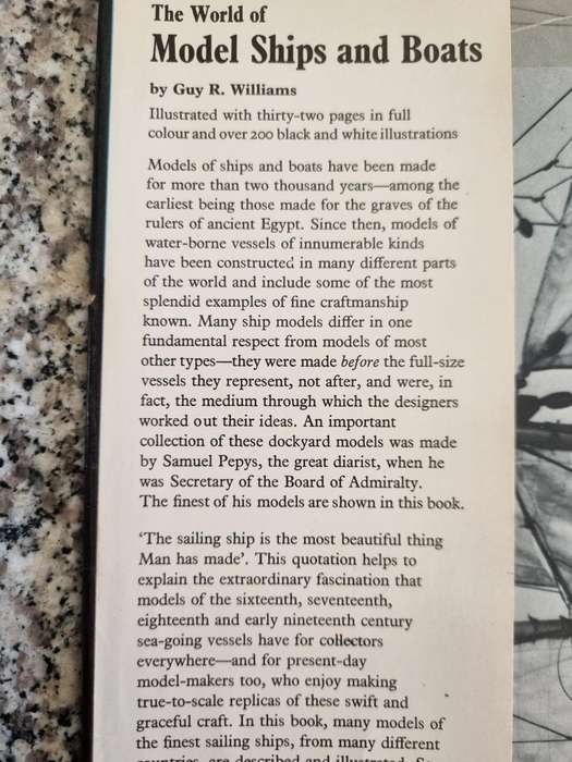 The WORLD of MODEL SHIPS & BOATS GUY R WILLIAMS building wooden sailing models
