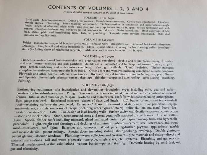 W B McKAY  & J K McKAY Building Construction Volumes 1 2 3 & 4 1963 ( building )