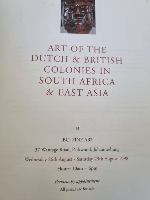 ART OF THE DUTCH & BRITISH COLONIES in South Africa & Asia SUE OLLEMANS furniture paintings