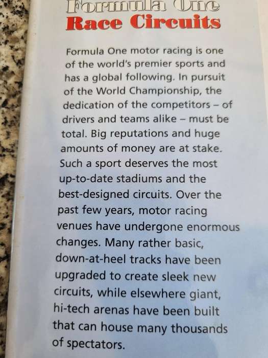 FORMULA ONE RACE CIRCUITS The Changing architecture of race tracks MIRCO DE CET includes Kyalami