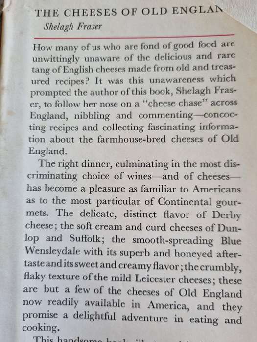 THE CHEESES OF OLD ENGLAND by SHELAGH FRASER 1960