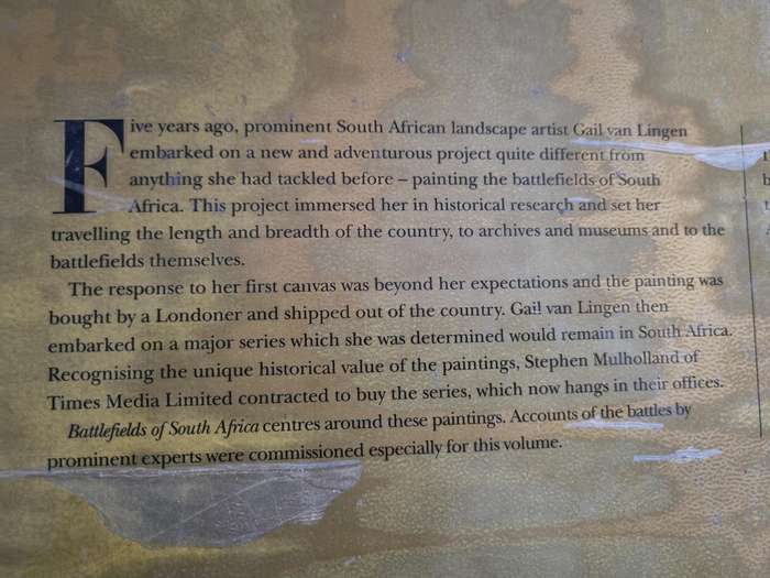 BATTLEFIELDS OF SOUTH AFRICA  Paintings GAIL van LINGEN A/cs of Battles George Chadwick Signed - all