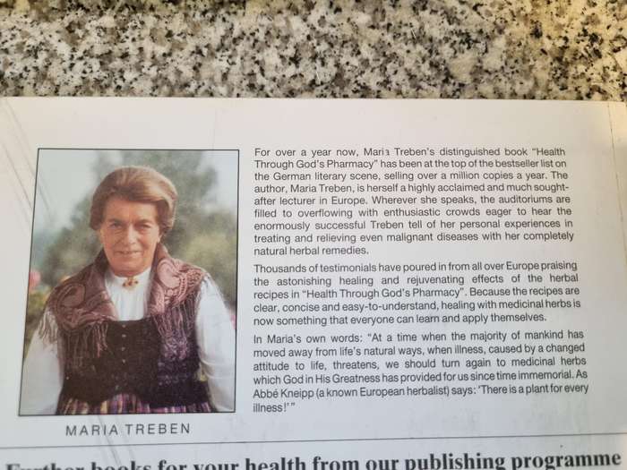 HEALTH TROUGH GOD`S PHARMACY MARIA TREBEN Advice and experiences with medicinal herbs