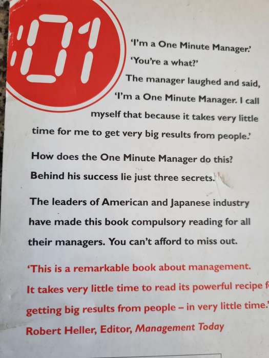 THE ONE MINUTE MANAGER KENNETH BLANCHARD & SPENCER JOHNSON