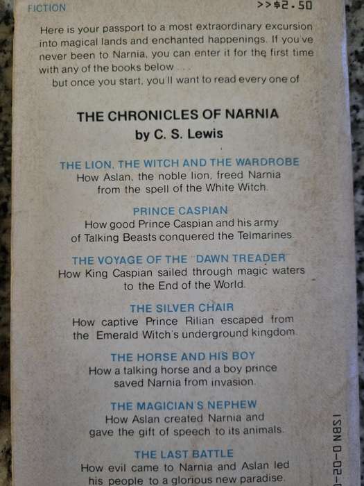 C S LEWIS THE MAGICIAN'S NEPHEW Book 6 in the Chronicles of Narnia