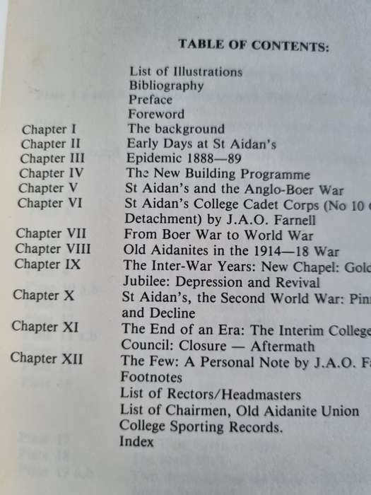 St. Aidan`s College Grahamstown -A History By Francis L. Coleman (With Two Chapters by Tony Farnell
