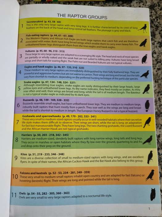 RAPTOR GUIDE TO SOUTHERN AFRICA ULRICH OBERPRIELER Expanded Second Edition  ( Birds of Prey )