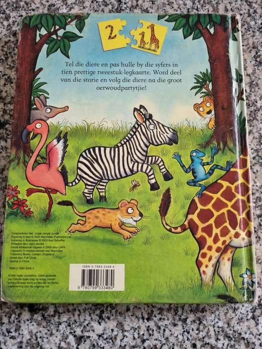 WIRREL WARREL WOUD 'n LEGKAART TELBOEK GEILLUSTREER DEUR AXEL SCHEFFLER