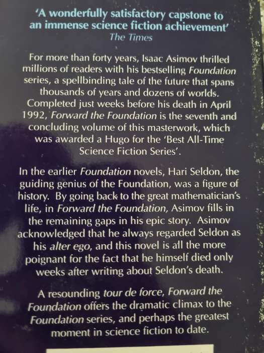ASIMOV 2 BOOKS PRELUDE TO FOUNDATION plus FORWARD THE FOUNDATION