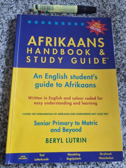 AFRIKAANS HANDBOOK & STUDY GUIDE English Students SNR PRIMARY - MATRIC & BEYOND BERYL LUTRIN