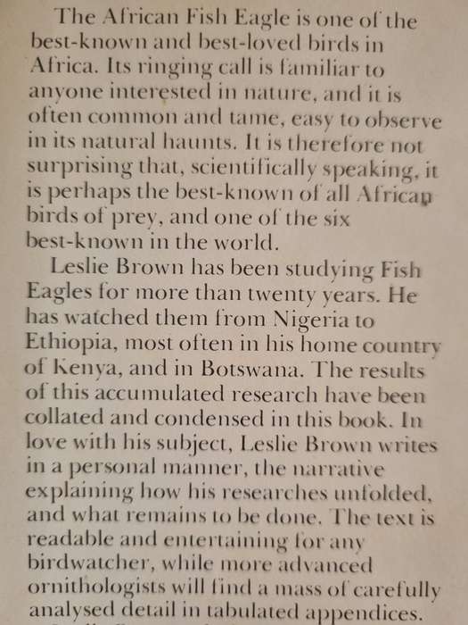 THE AFRICAN FISH EAGLE LESLIE BROWN
