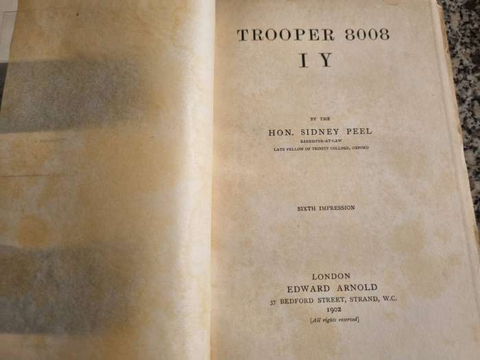 Trooper 8008 I Y Hon. Sidney Peel 1902