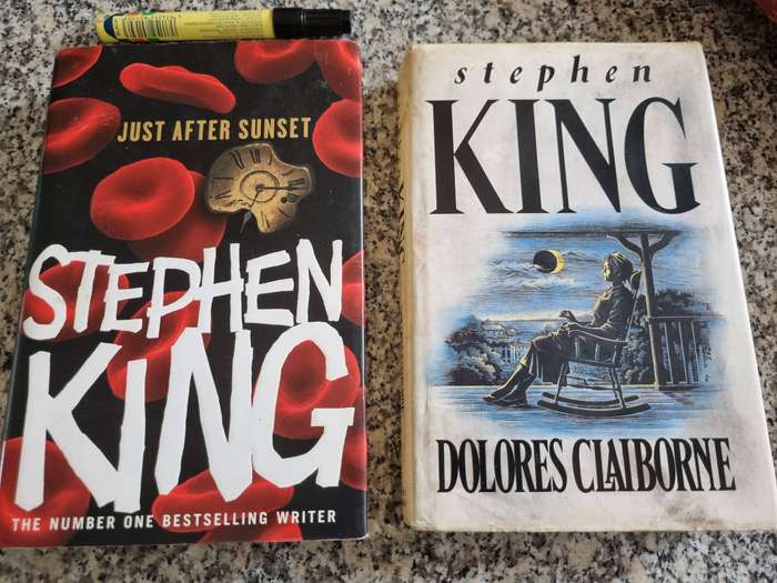 2 Books by STEPHEN KING JUST AFTER SUNSET  plus DOLORES CLAIBORNE  both Hardcovers
