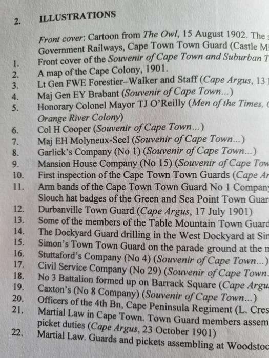 TOWN GUARDS of the CAPE PENINSULA 1901 - 1902 A M DAVEY Castle Military Museum ( Cape Town History )