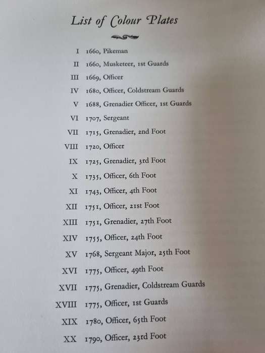 INFANTRY UNIFORMS of the BRITISH ARMY First Series 1660 -1790 P H SMITHERMAN 1965