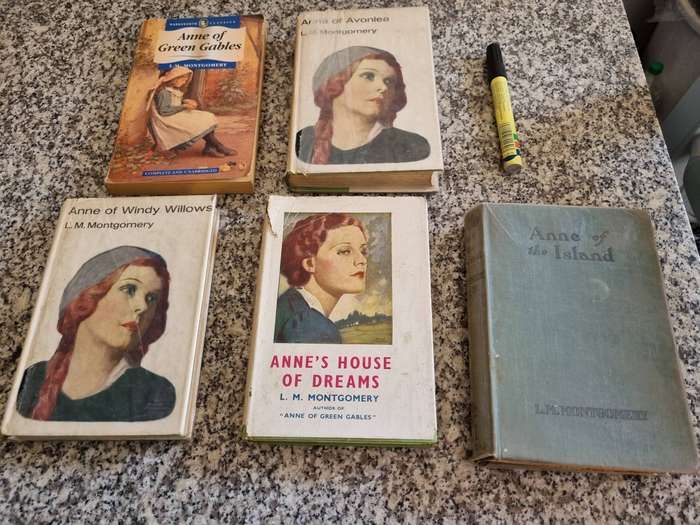 BUNDLE OF 5 L M MONTGOMERY BOOKS  including ANNE of GREEN GABLES