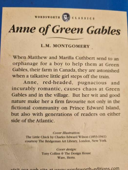 BUNDLE OF 5 L M MONTGOMERY BOOKS  including ANNE of GREEN GABLES