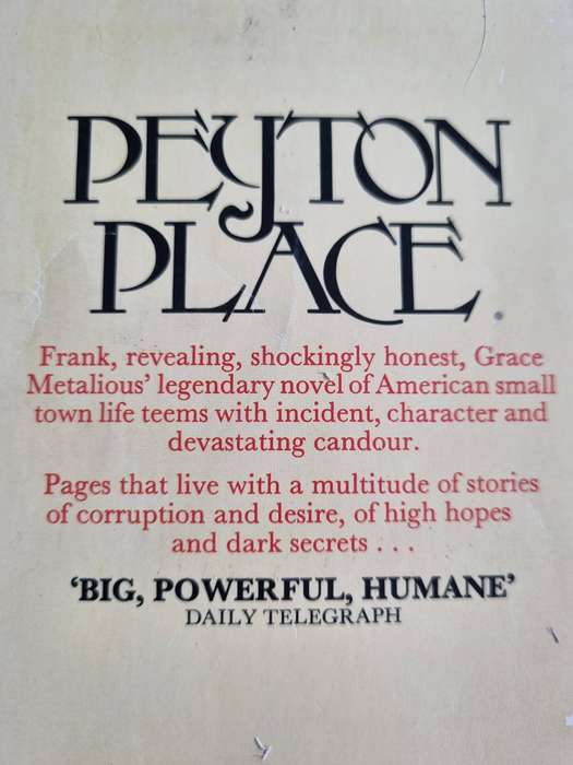 PEYTON PLACE GRACE METALIOUS The All-time Bestseller that Shocked a Generation