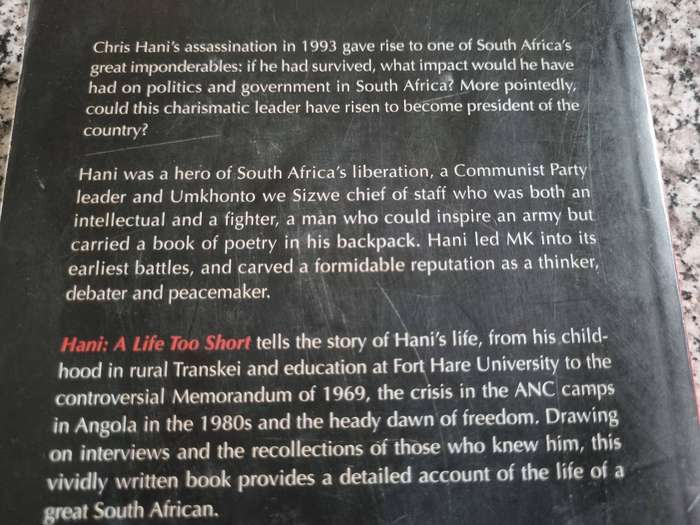 HANI A LIFE TOO SHORT JANET SMITH & BEAUREGARD TROMP ( CHRIS HANI )