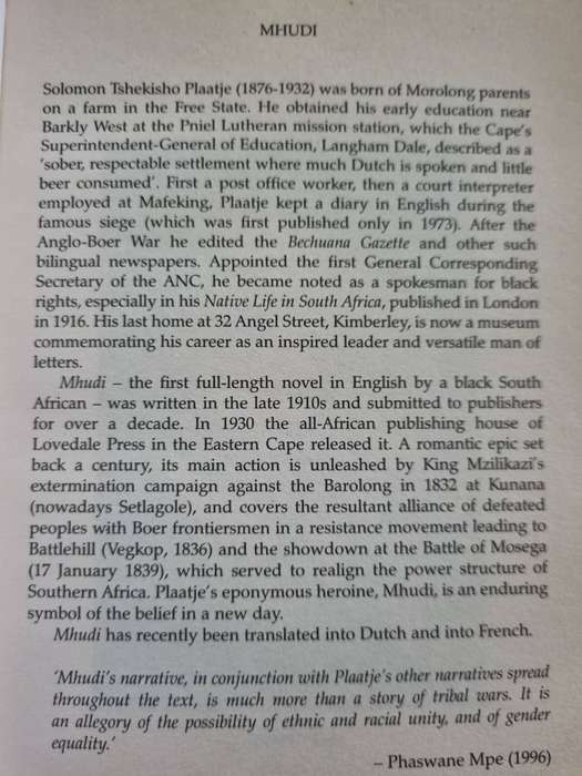 MHUDI SOL T PLAATJE Penguin Books Reprint 2006
