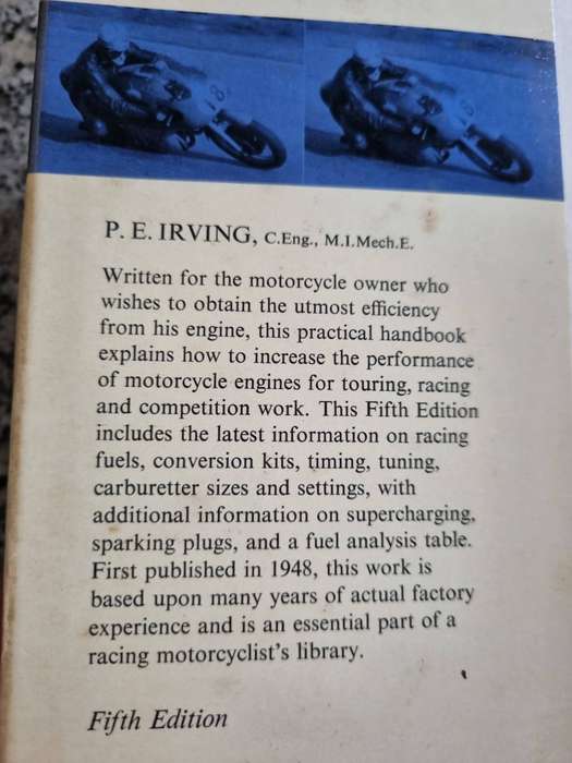 P E IRVING TUNING FOR SPEED Increase the Performance of all types of Motorcycles 5th Edition 1969