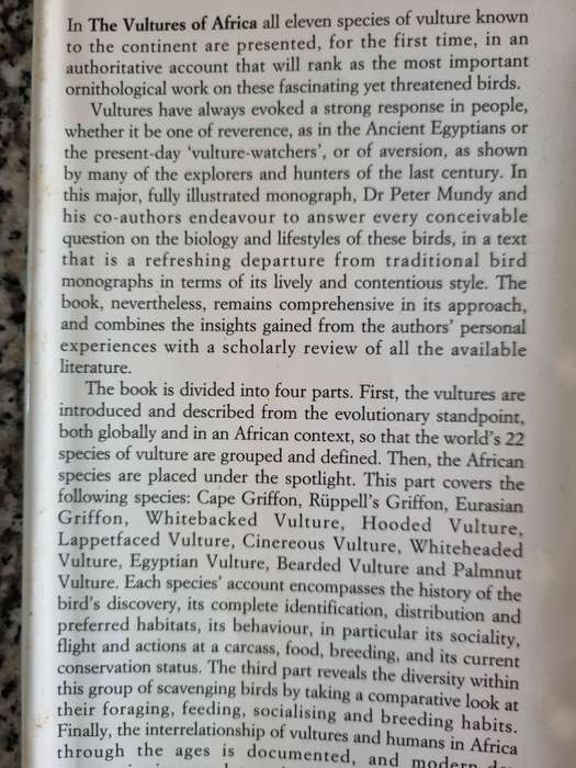 THE VULTURES OF AFRICA P MUNDY D BUTCHART J LEGER S PIPER ( Birds bird watching )