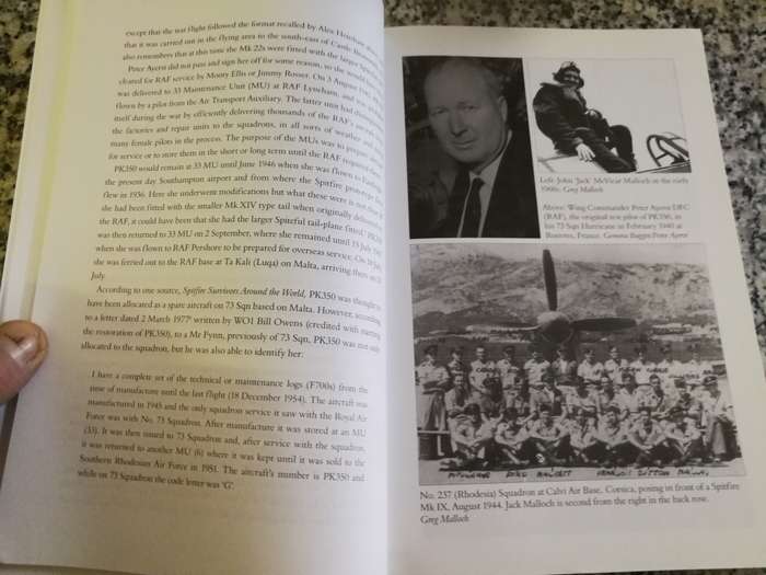 MALLOCHS SPITFIRE The Story and restoration of PK350 NICK MEIKLE  ( Rhodesia Jack Malloch  pub. 2013