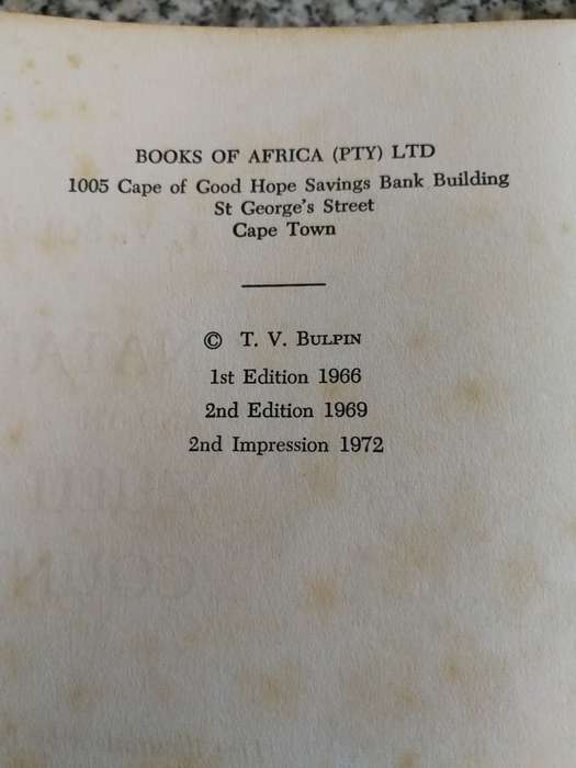 NATAL AND ZULU COUNTRY T V BULPIN First Edition 2nd Impression 1972 Hardcover