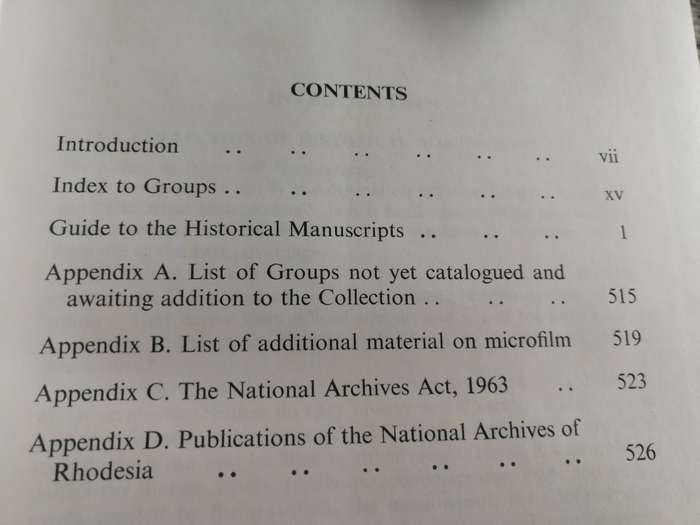 GUIDE TO THE HISTORICAL MANUSCRIPTS IN THE NATIONAL ARCHIVES OF RHODESIA T W BAXTER E E BURKE