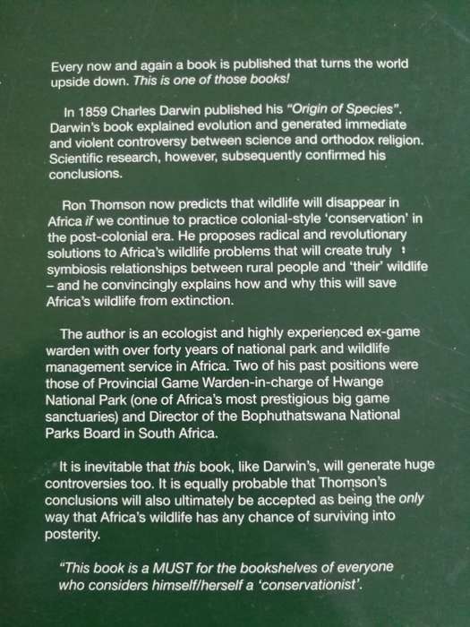 A WARDEN'S REPORT RON THOMSON The State of wildlife in Africa at the start of the Third Millennium
