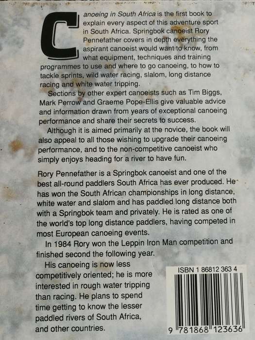 CANOEING IN SOUTH AFRICA  by and SIGNED  by RORY PENNEFATHER ( paddling Kayak  canoeing  technique