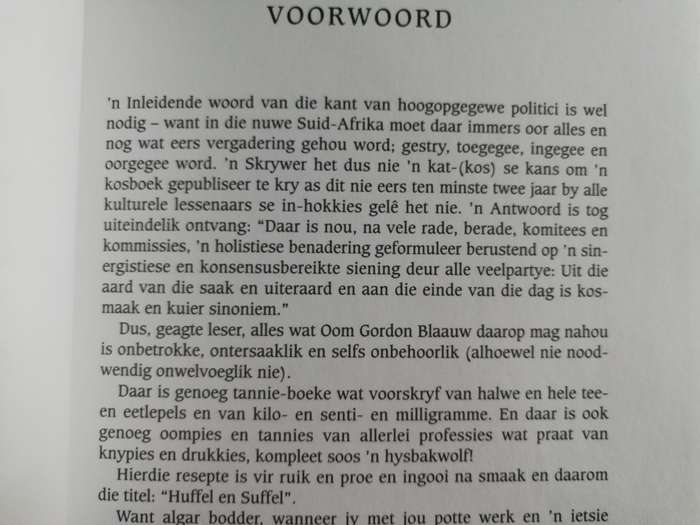HUFFEL EN SUFFEL Resepte vir Vingers Aflek ANDRE KOTZE
