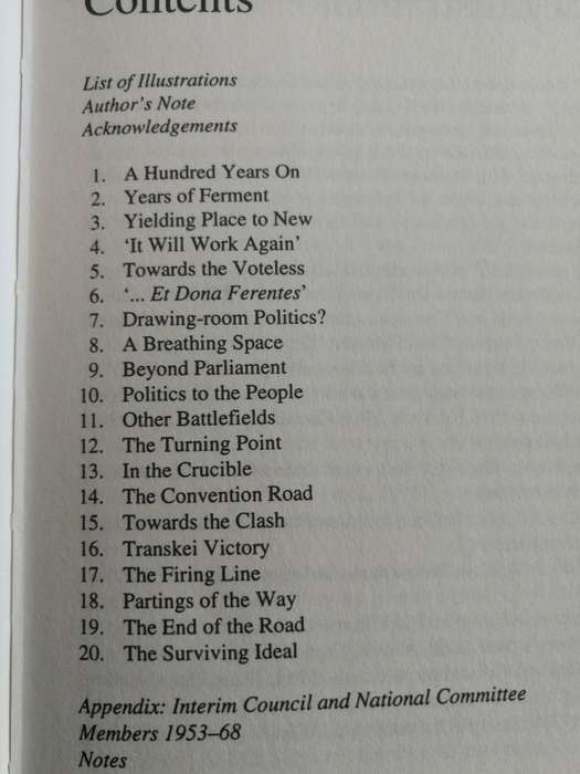 LIBERALS AGAINST APARTHEID A History 1953 - 68 RANDOLPH VIGNE  Politics South Africa appears Signed
